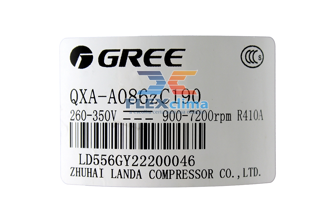 COMPRESSOR INVERTER QXA-A086ZC190 C/ PROT.TÉRMICO - FLEX CLIMA