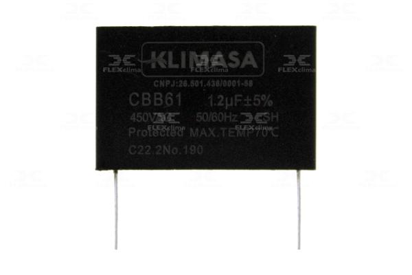CAPACITOR CBB61 PLACA 1.2uF/450V (SOLDÁVEL)
